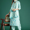 Dhiyona IE Women Floral Printed Regular Pure Cotton Kurta with Trousers & With Dupatta