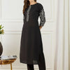 Dhiyona IE Women Ethnic Motifs Embroidered Regular Thread Work Pure Cotton Kurta with Trousers