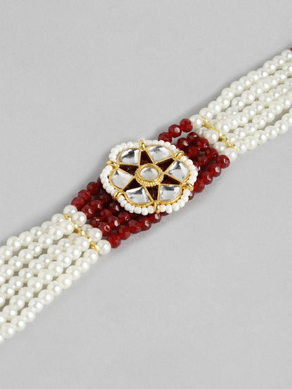 Anouk Unisex Set of 2 Beaded Bhai Bhabhi Rakhis With Roli & Chawal