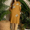 Indyancart IE Women Floral Embroidered Pure Cotton Kurta with Trousers