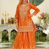 Dhiyona IE Women Ethnic Motif Embroidered Sequinned Kurta with Skirt & Dupatta