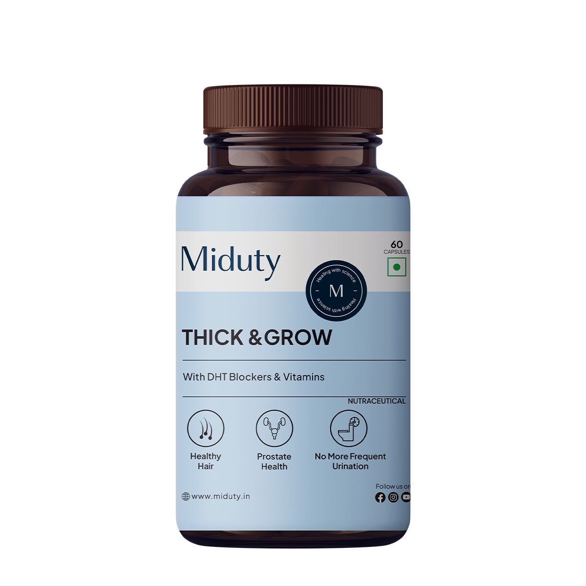 Miduty by Palak Notes Thick & Grow Capsules - Indyancart