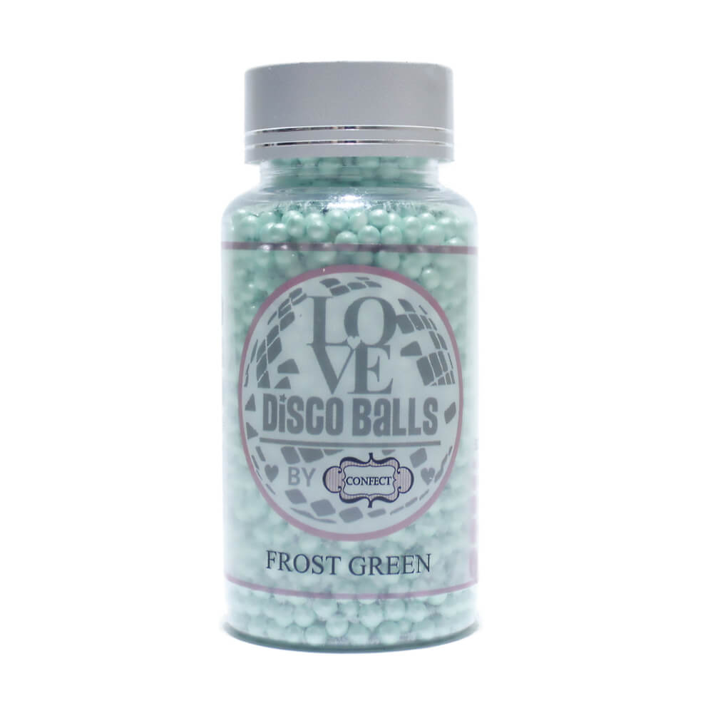 Confect Frost Green Disco Balls Sprinkles 3 MM