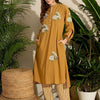 Indyancart IE Adults-Women Woven Design Embroidered Cotton Kurta with Trousers
