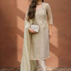 Dhiyona IE Women Ethnic Motifs Embroidered Regular Thread Work Kurta with Trousers & With Dupatta