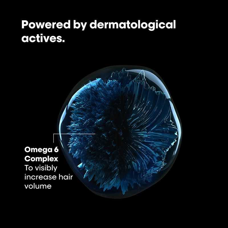 L'Oreal Paris Density Advanced Shampoo for thinning hair, showing a bottle with the product label and a clean, modern design