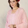 Dhiyona IE Women Ethnic Motifs Printed Regular Linen Kurta with Trousers & With Dupatta
