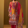 Dhiyona IE Ethnic Motifs Printed Thread Work Straight Kurta With Trousers & Dupatta