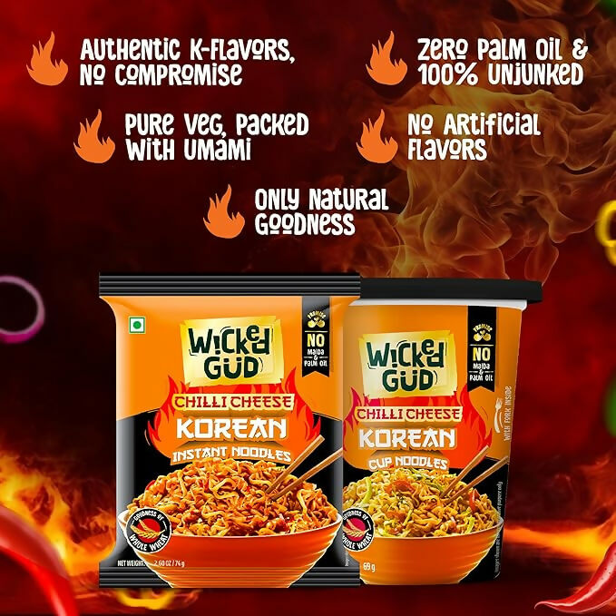 WickedGud Chilli Cheese Korean Noodles Combo