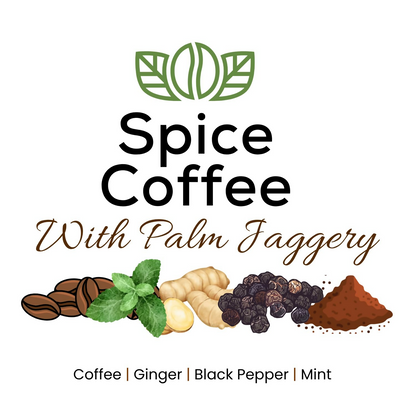 Satvi Wellness Chukkukappi With Mint And Palm Jaggery Blend Of Coffee Powder With Ginger, Black Pepper & Mint In Biodegradable Tea Bags | Spice and Mint Coffee | Herbal Infusions
