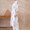 Dhiyona IE Women Floral Printed Regular Pure Cotton Kurta with Trousers