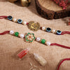 Dhiyona Unisex Set of 2 Beaded Bhai Bhabhi Rakhis With Roli & Chawal