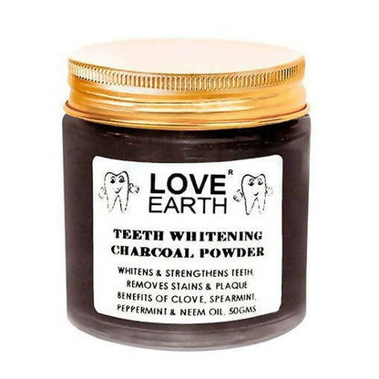 Love Earth Teeth Whitening Charcoal Powder - Indyancart