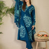 Dhiyona IE Women's Adults-Women Floral Printed Cotton A-Line Kurta with Trousers & Dupatta
