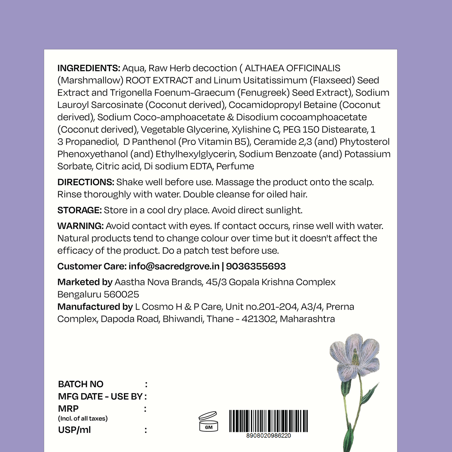 Sacred Grove Condition Cleanse Repair