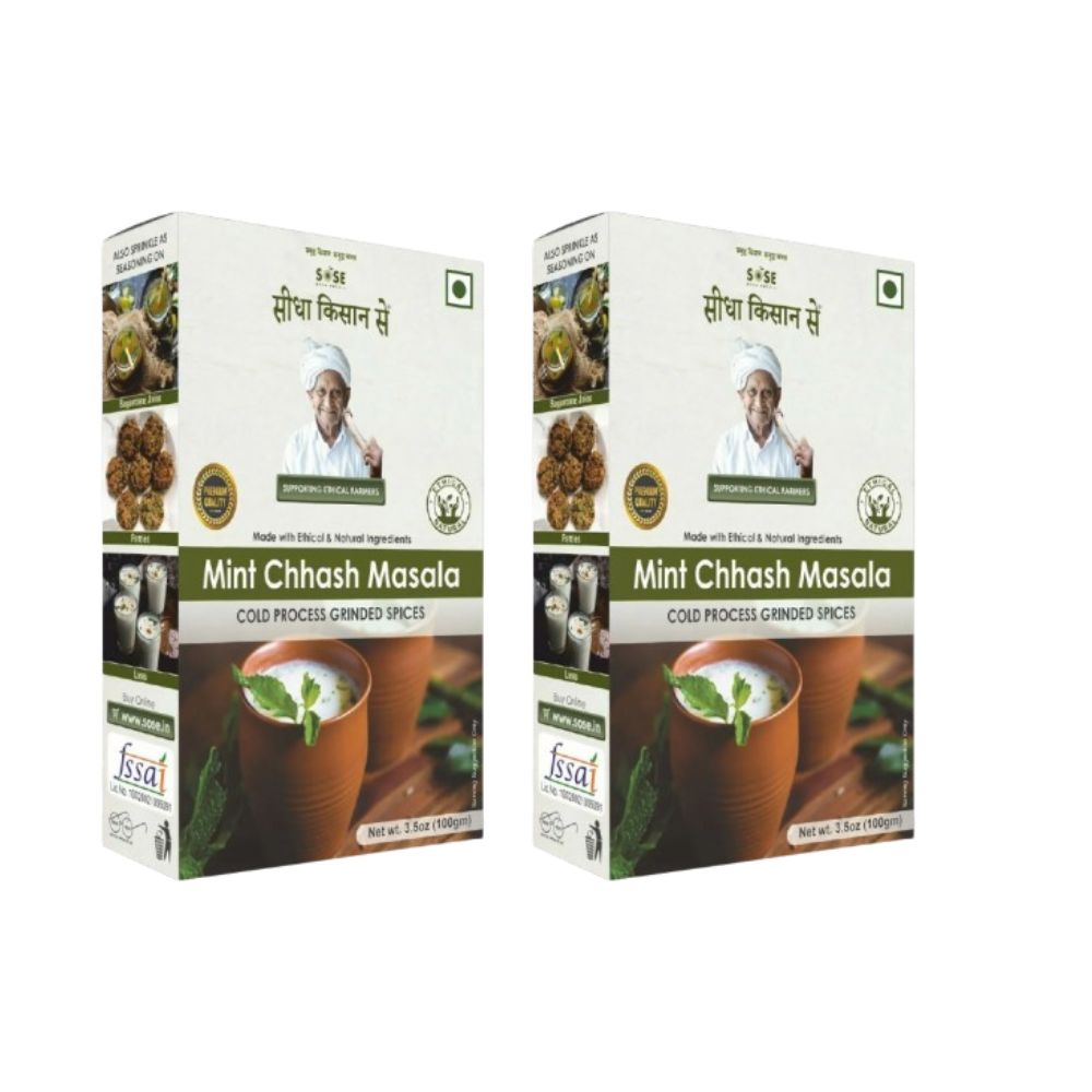 Gir Sidha Kisan Se Natural Mint Chhash Masala