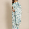 Women's Silk Blend Teal green Embellished Celebrity Saree With Blouse Piece
