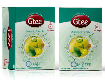 Gtee DIA-g-TEE Diabetic Friendly Tea with Gymnema, Bitter Gourd, Green Tea
