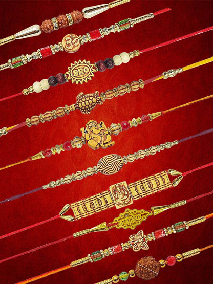 Anouk Unisex Set Of 10 Beaded Rakhi