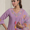 Dhiyona IE Women Floral Printed Kurta with Trouser & Dupatta