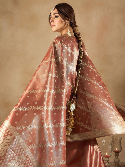 Women Ethnic Motifs Woven Design Regular Kurta With Trousers & Dupatta
