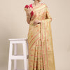 Dhiyona GR Women's Gulmohar Beige Organza Saree