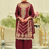 Dhiyona IE Ethnic Motifs Embroidered Zari Kurta with Trousers & With Dupatta