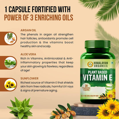 Himalayan Organics Plant-Based Vitamin E Capsules