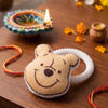 Dhiyona Kids Pooh Character Artificial Beads Rakhi With Roli Chawal Chandan Mishri
