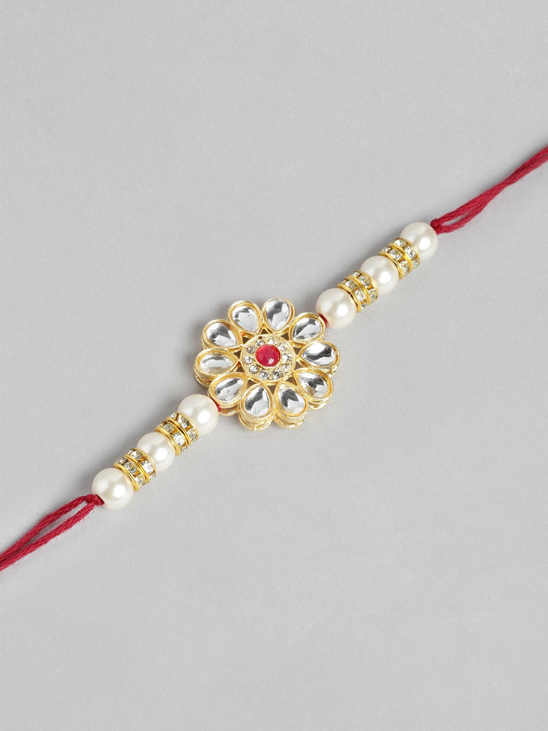 Anouk Unisex Set of 2 Beaded Bhai Bhabhi Rakhis With Roli & Chawal