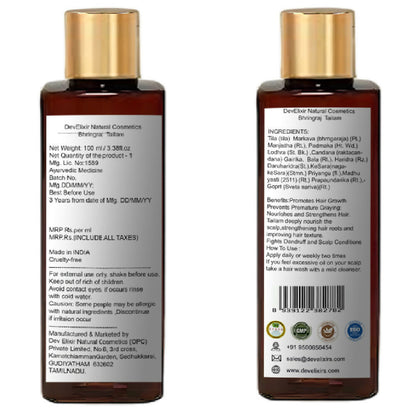 DevElixir Bhringraja Thailam Ayurvedic Hair Oil