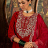 Dhiyona IE Ethnic motifs Embroidered Thread Work Straight Kurta with Trousers & Dupatta