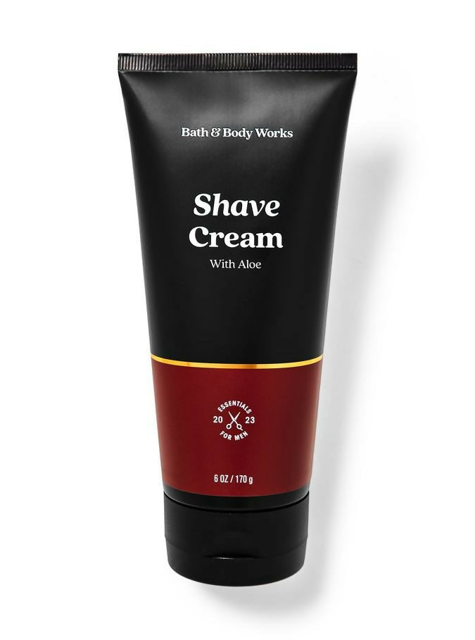 Bath & Body Works Ultimate Shave Cream in a jar, creamy texture ideal for smooth shaving, with a white and silver design.