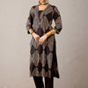 Indyancart IE Women Ethnic Motifs Printed Regular Pure Cotton Kurta with Trousers