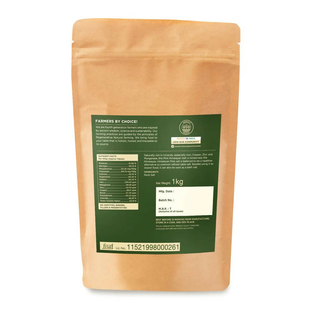 Two Brothers Organic Farms Pink Himalayan Rock Salt - Indyancart