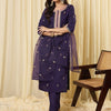 Dhiyona IE Women Ethnic Motifs Embroidered Regular Thread Work Kurta with Trousers & With Dupatta
