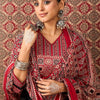 Dhiyona IE Women Ethnic Motifs Black Printed Pure Cotton Kurta with Trousers & Dupatta
