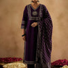 Dhiyona IE Floral Printed Pure Cotton Straight Kurta With Trousers & Dupatta