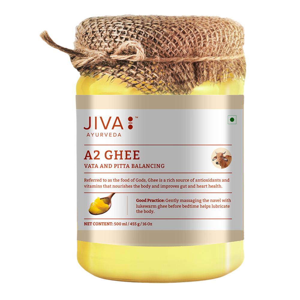 Jiva Ayurveda A2 Desi Cow Ghee, Bilona Churned