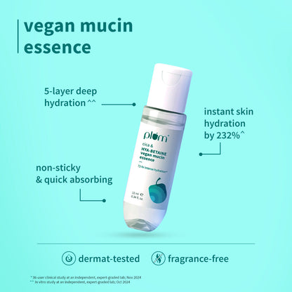 The Glass-ic Duo | Rice Water & 3% Niacinamide Face Toner |  Cica & Hya-Betaine Vegan Mucin Face Essence| Travel-size