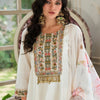 Dhiyona IE Ethnic Motifs Embroidered Zari Straight Kurta With Trousers & Dupatta