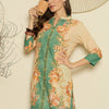 Dhiyona IE Women Printed Mandarin Collar Top and Trousers Co-Ords