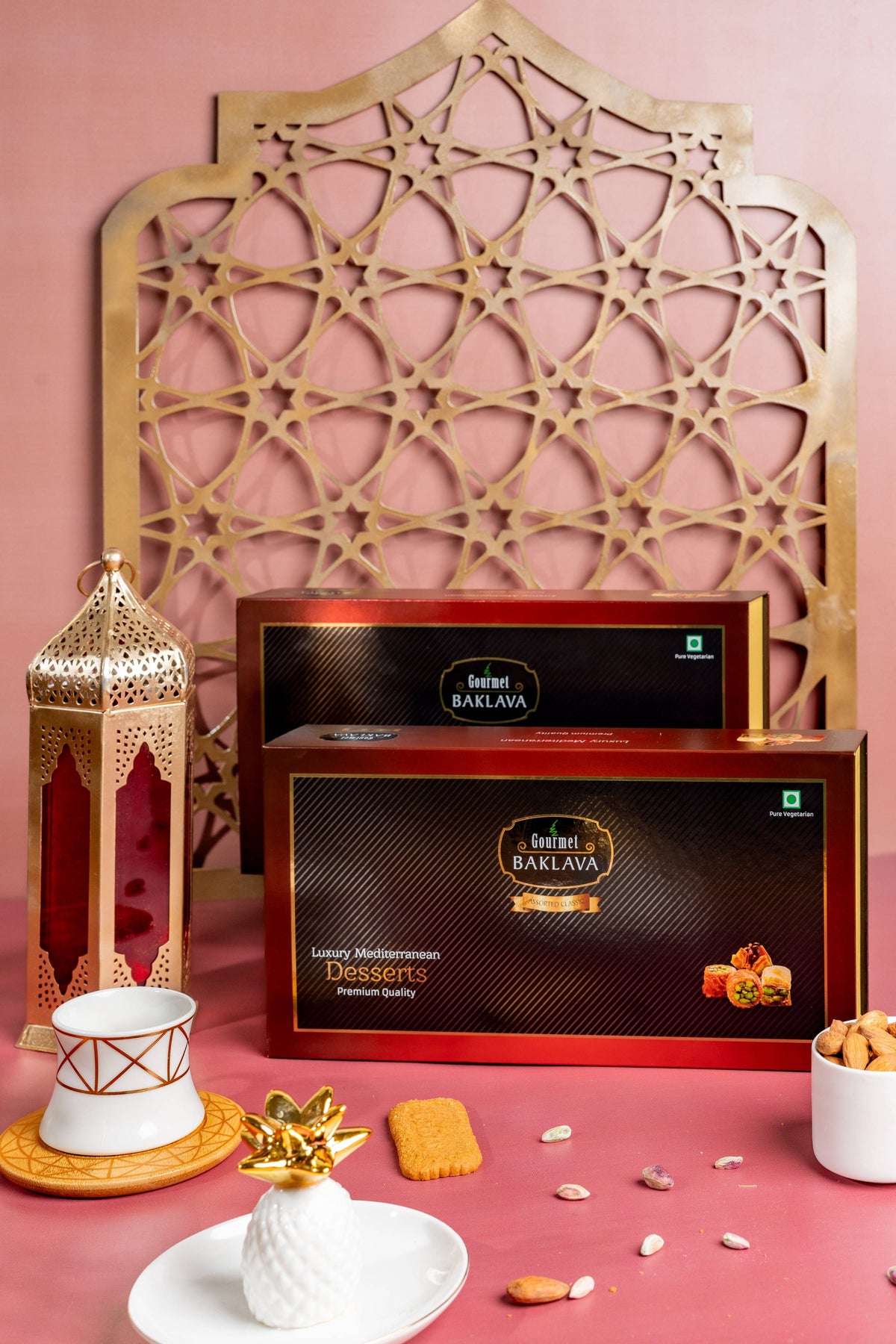 Gourmet Baklava Crescent Gift Box Of Assorted Nest Baklava