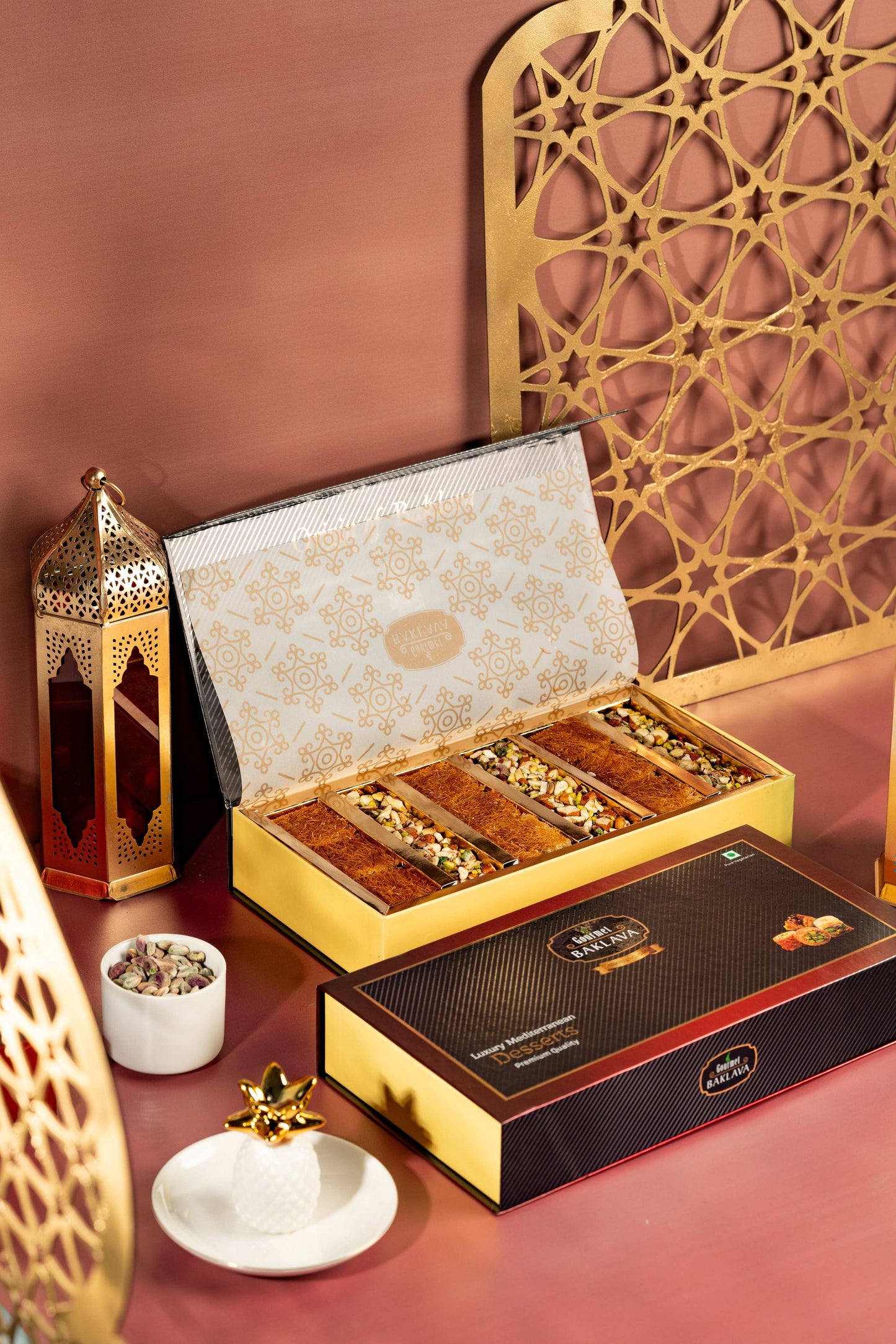 Gourmet Baklava Crescent Gift Box Of Dates Belloria & Tamaria
