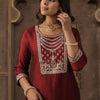 Dhiyona IE Women Ethnic Motifs Embroidered Kurta with Palazzo