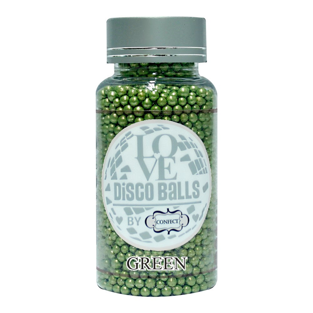 Confect Green Disco Balls Sprinkles 6 MM