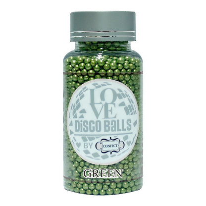Confect Green Disco Balls Sprinkles 6 MM