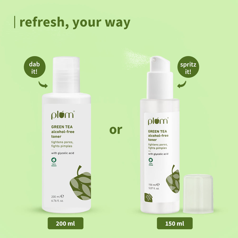 Plum Goodness Green Tea Alcohol-Free Pore Tightening Face Toner For Oily & Acne-Prone Skin