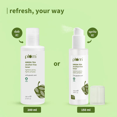 Green Tea Alcohol-Free Pore Tightening Face Toner For Oily & Acne-Prone Skin