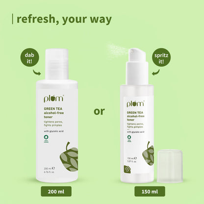 Plum Goodness Green Tea Alcohol-Free Pore Tightening Face Toner For Oily & Acne-Prone Skin